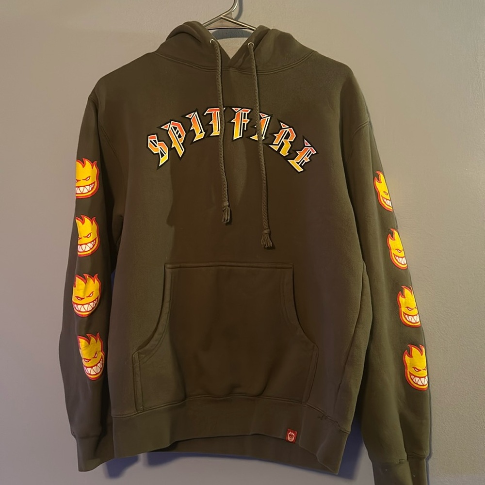 Men’s Spitfire Skateboarding Hoodie Sweatshirt Size Small Vintage Classic